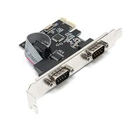 Yctze 2 Port PCI Express RS232 Serial Adapter Card PCIe RS232 Serial Host Controller Card 9PIN Low Expansion Card for Windows98 98SE OS X Etc RS232 Serial Host Controll