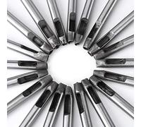 Yctze 20 Pcs Leather Craft 6mm Carbon Steel Flower Punch Hole Tool for Wallets, Belts, and Leather Projects