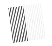 Yctze 20pcs ABS Guitar Side Dot Fret Markers, Inlay Stickers, Length 100mm in Black & White - Performance Accessories for Griffbrett, Neck, Fretboard