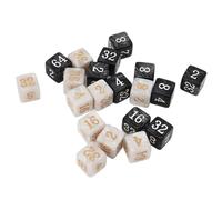 Yctze 20Pcs Dice Set, Numbered Math Dice, Square Corner Plastic Toy with Multiple of 2 Design, Ideal for Board Games & Education