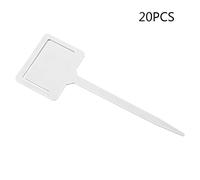 Yctze 20PCS PVC Plant Labels - Garden Seed Stake Tags for Easy Identification of Flowers and Plants, Reusable Garden Labels (White)