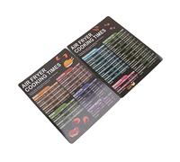 Yctze 20x16cm Fryer Magnetic Cheat Sheet - Cooking Times & Temperature Reference for Home Fryers - Easy Read Chart for Common Foods