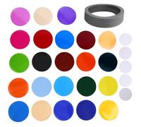 Yctze 24 Color Gel Filter Set for Photography, Round Flash Light Filters with Silicone Sleeve, Compatible with V1 Series (Grey)