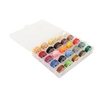 Yctze 25 Colors Waxed Thread Cord - 0.65mm Flexible Polyester for Book Binding, Hand Knitting, and Projects with Easy Storage Solution