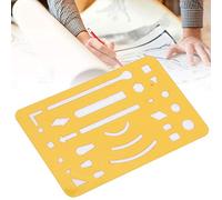 Yctze 27 Holes Erasing Shield, Durable Engineering Drawing Template for Artists, 10-Piece Transparent and Orange Set (Orange)
