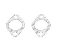 Yctze 2pcs 1.75in Exhaust Pipe Flange Gasket 2 Bolts Perforated Steel Universal for Turbo Elbows Down PipesHigh Performance Exhaust Gasket for 2 Bolt Turbo Pipes and Downpipes