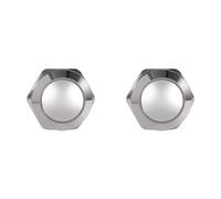 Yctze 2PCS 19mm Car Metal Push Button Horn Momentary Switch Brass Plated Reset Switch 12V Car Interior
