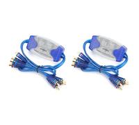 Yctze 2PCS Ground Loop Isolator Automotive 4 Channel Gold Plated Ground Loop Isolator Car Noise Filter for Automobile