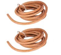 Yctze 2Pcs Leather Sewing Machine Belts with Crochet Connectors - Durable, Elastic Treadle Parts Replacement Vintage & Modern Home Sewing Machines, 70.9 Inches Long