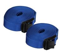 Yctze 2Pcs Navy Blue Duty Lashing Straps with Zinc Alloy Buckles 5 Meters for Secure Tie Down Lashing Straps，tie Down ，Nylon Strap with Buckle， ，securing ，Duty Lash (5 Meter)