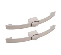 Yctze 2PCS Push Button Latch Push Button Cabinet Lock Drawer Latch Pearl Ni Zinc Alloy Keyless Cupboard Lock for RV Motorhome Home Yachts (160mm / 6.3in Hole Distance)
