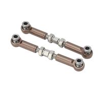 Yctze 2PCS RC Steering Link Rod Servo Pull Linkage Arm Aluminium Alloy for MJX 14210，14209，16208，16209，162 RC Steering Link Rod， Pull ， Linkage Arm， Servo ， S (Ti Color)
