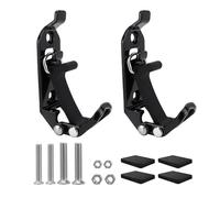 Yctze 2PCS Shovel Holders, Premium Stainless Steel Mount with Adjustable Rubber Strap, Compatible with Roof Racks Cargo Racks Bumpers, for Camping Off Roading Long Road Trips (Black)
