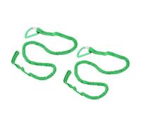 Yctze 2pcs Stretchable Paddle Leash - Accessory Kayaking, Boating, Canoeing, and Fishing - 3-6 Feet Strap with Alloy to Paddle Loss (Green)