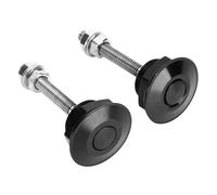 Yctze 2Pcs Universal Hood Pins Solid Bonnet Lock Arrow Storage Case Button Latches for Enhanced Safety in High-Speed Racing - Aluminium Alloy (32mm)