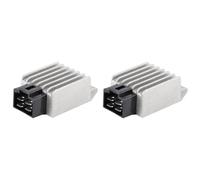 Yctze 2PCS Universal Motorcycle Motor Bike Aluminum Alloy 12V Voltage Regulator Rectifier 4 Pin Charging And Starting System Accessories