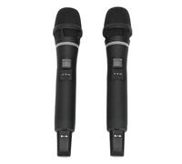 Yctze 2PCS Wireless Microphone Professional Rechargeable Handheld Cordless Mic Set with Receiver Connectivity Auto Frequency Function for Singing Karaoke Wedding Party Speech
