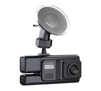 Yctze 3 Channel Dash Cam, Front Inside Rear 170° 120° Triple Camera Car Recorder with WiFi Interconnection for Real Time Viewing Parking Monitoring Collision Detection