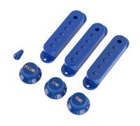 Yctze 3 Pcs Electric Guitar SSS Pickup Covers with Knobs and Switch Tip - ABS Plastic for Easy Installation and Aesthetic Upgrade