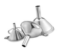 Yctze 3 Pcs Stainless Steel Mini Funnels Set for Filling Small Bottles - Ideal for Oil, Wine, and Jam - Compact Kitchen Funnel Kit for Home & Travel