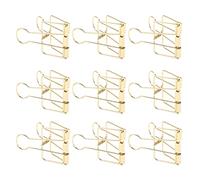 Yctze 30 Pieces Rose Gold Wire Clips - Strong Metal Clamps for Home, Office & School - Stylish Hollow Design for Effective Organization (Gold)