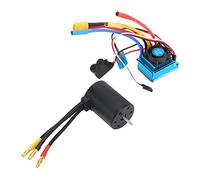 Yctze 3650 3600KV Brushless Motor and 120A ESC Set, Lightweight Waterproof RC Car Part, External Programming Port Set with Durable Design, Ideal for 1/10 & 1/8 RC Car