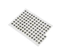 Yctze 3D Artificial Fishing Lure Eyes with Strong Adhesive - 100 Pcs 10mm Colorful Stickers for DIY Lures and Fishing Accessories (Silver)