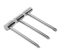 Yctze 3PCS Guitar Rod Wrench Set Universal Tool for Guitar Neck Adjustment Iron 6.35MM 7MM 8MM for Folk and Electric Guitars (Silver 6.35MM+7MM+8MM three sets)