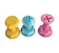 Yctze 3PCS Suction Cup Hooks with Strong Load Capacity Cute Screw Design for Kitchen and Bathroom, Easy to Install, No Tools Needed