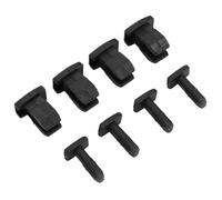 Yctze 4 Pack RV Refrigerator Vent Latch Clips 617772 Replacement for Norcold Fridge Service Vent Doors, Twist Lock for Motorhome Camper Trailer Convert Door, ABS Black 2 Inch