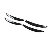 Yctze 4 Pcs Front Fog Light Grille Trim Eyelid Wind Strip Replacement for CClass W206 Line 20212023 a Front Fog Light Grille Trim， Wind Cover， Lamp Eyebrow Cover (Bright Black)