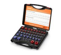 Yctze 44 Pcs Nut and Bolt Thread Checker for Mechanics Plumbers Repair Technicians, Quick Size Identification in Seconds, Detachable Gauges for Narrow Spaces, Metric & Inch Sizes