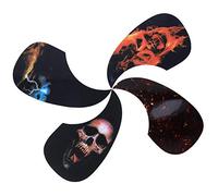 Yctze 4Pcs Acoustic Guitar Pickguard Set - Premium PVC Protective Film with Decorative Patterns for Musical Instrument Accessories