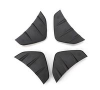 Yctze 4pcs Car Rear Bumper Lip Spoiler Fin in Black - ABS Material, Easy Installation, Stylish Design Enhanced Vehicle and Performance