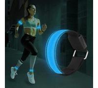 Yctze 4Pcs LED Bracelet USB Rechargeable Reflective Band Light Up Armbands for Outdoor Jogging Running C LED Bracelet，Light Up Armband，Reflective Armband， ，Luminous ，U (1 2)