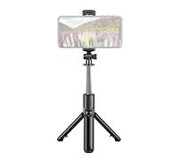 Yctze 5 Section Extendable Selfie Stick with Tripod BT Remote Adjustable Phone Holder 360° Rotation for Smartphones Selfie-portrait Photography Live Streaming Binge Watch