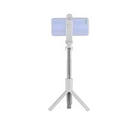 Yctze 5-Section Extendable Selfie Stick with Universal Phone Holder, Tabletop Tripod, BT Remote Controller for Phones (White)