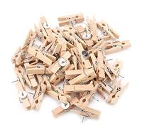Yctze 50pcs 35 * 7mm Wood Clips - Versatile Craft Decoration Pegs for Photos, Clothes, and More