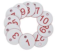 Yctze 50Pcs Beehive Tags, Numbered Livestock Labels, Round Label Markers with Hole, Ideal for Beekeeping Supplies & Animal Husbandry Management (1-50)