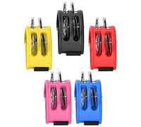 Yctze 5Pcs Foot Tambourine - 2-Row Half Moon Shaped Stainless Steel Jingles Percussion Instrument Music Enthusiasts - Ideal Stage Performances, Band Practice, and Casual Jamming