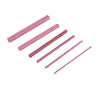 Yctze 6 PCS Ruby Polishing Oil Stone Set 3000 Grit Sharpening Whetstone Tool for Chisels Cylindrical Round Semicircle Arkansas Rod