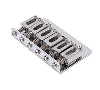Yctze 6-String Guitar Bridge Top Loading Zinc Alloy Replacement Parts with Screws & Wrench for Electric Instruments Silver M00877 (Silver M00877)