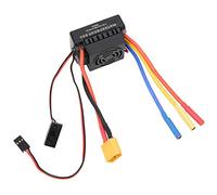 Yctze 60A Waterproof Brushless ESC Electric Speed Controller, High Performance Programmable RC Car Motor Controller, Black Plastic ESC for 1/10 Scale SCX10, 50x35x32mm (XT60)