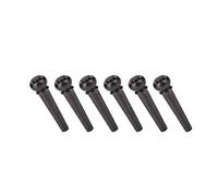 Yctze 6Pcs/Set Durable Brass Guitar Bridge Pins, Replacement Parts for Acoustic Folk Guitars -Available in Gold/Black (Black)