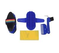 Yctze 6PCS Stable Kit for Horses, Complete Grooming Set with Sponge, Comb, Horseshoe Hook, and Brush for Effective Fur Care