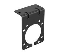 Yctze 7 Pin Trailer Plug Mounting Bracket 7 Way RV Blade Connector Mount Trailer Wiring Harness Mounting Bracket Iron Rust Proof Surface Finish for Hitch Socket