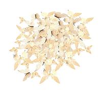 Yctze 72pcs 3D Butterflies Stickers - DIY Hollow Design Wall Decor for Home, Party & Photography Background - Elegant Paper Wall Art in Various Sizes (Gold)