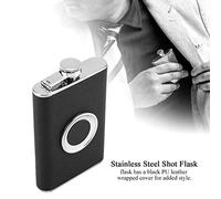 Yctze 8 Oz Stainless Steel Take/Attempt Flask with Collapsible Take/Attempt Glass & Funnel - Stylish Portable Flask Set for On-the-Go Spirits