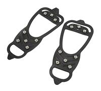 Yctze 8 Teeth Ice Cleats, Rubber Thermoplastic Elastomer Traction Crampons, Snow Ice Traction Cleats with Stainless Steel Nails, Ideal for Walking, Jogging & Hiking on Snow (S)