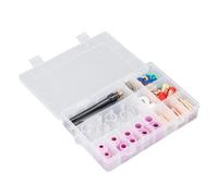 Yctze 87Pcs Cutter Consumables, Copper Ceramic Nozzles Gas Lens Replacement Parts, Glass Cup Consumables Set with Essential Components, Ideal for WP17, 18, 26 Welding Torch Kits